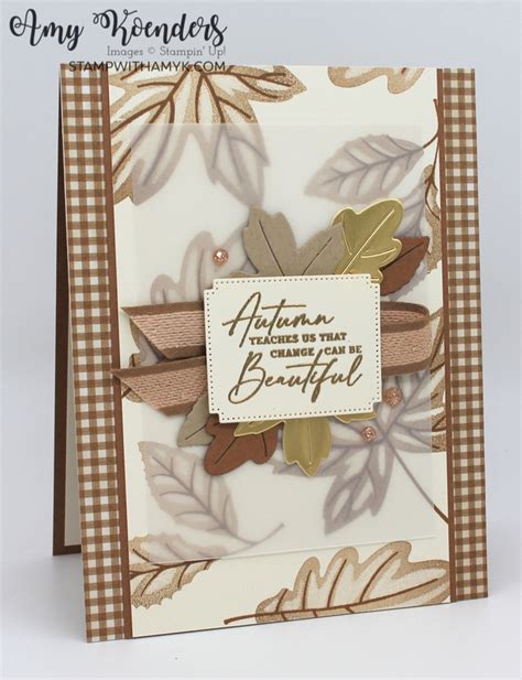 Stampin Up Autumn Leaves Fall Card Stamp With Amy K