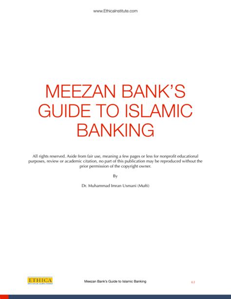 Meezan Banks Guide To Islamic Banking E Book