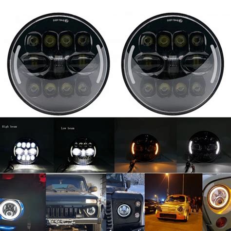 Headlights Led Watt Universal Led Drl Headlights Inch Drl Angel