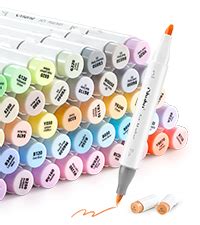 120 Color Alcohol Brush Marker Set Ohuhu Dual Tip Brush Chisel