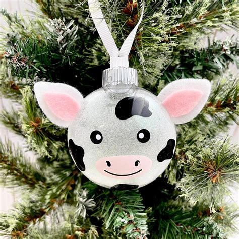 Cow Ornaments Personalized Ornaments Christmas Ornaments Etsy