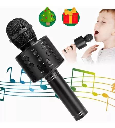 Micrófono De Karaoke Inalámbrico Bluetooth Y Bocina Negro MercadoLibre