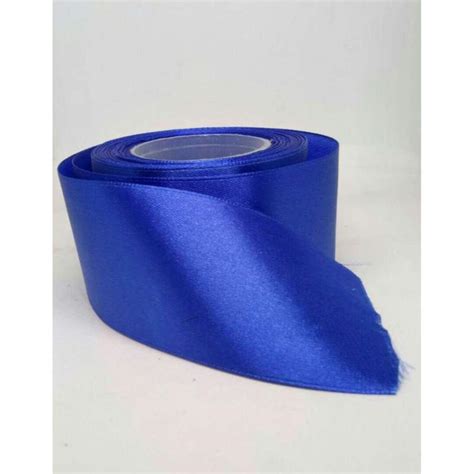 Jual Pita Satin Lebar Cm Aneka Warna Per Roll Yard Biru Elektrik