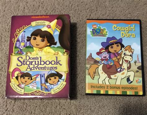 Dora The Explorer 4 Dvd Lot Nickelodeon Nick Jr Storybook Adventures