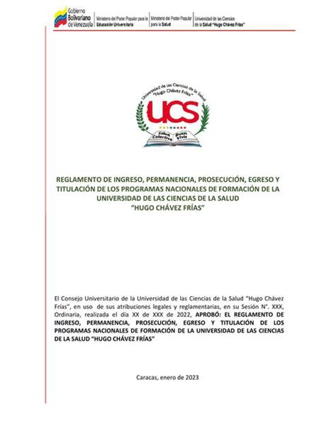 Reglamento de ingreso permanencia prosecución egreso y titulación de