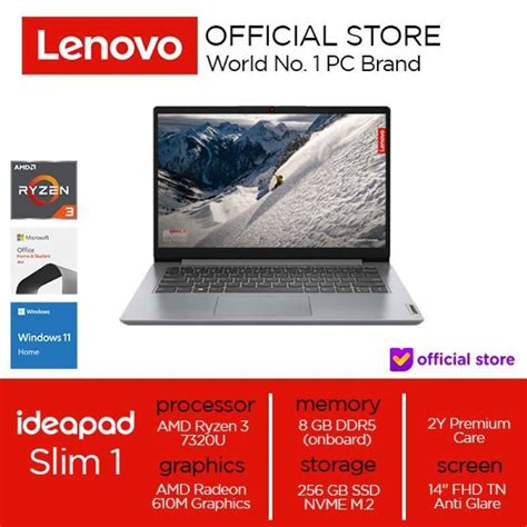 Jual Lenovo Ideapad Slim Amn Hid Jid Ryzen U Gb Gb