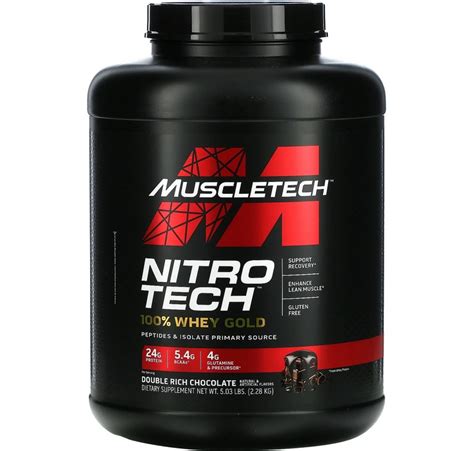 Buy MuscleTech Nitro Tech 100 Whey Gold Double Rich Chocolate 5 03lbs