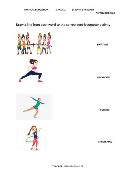 4458937 | Grade 2 Non-Locomotor Movements Worksheet