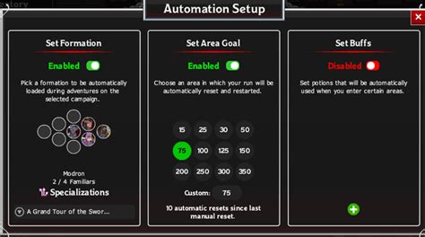 Modron Automation changes settings on each reset : r/idlechampions