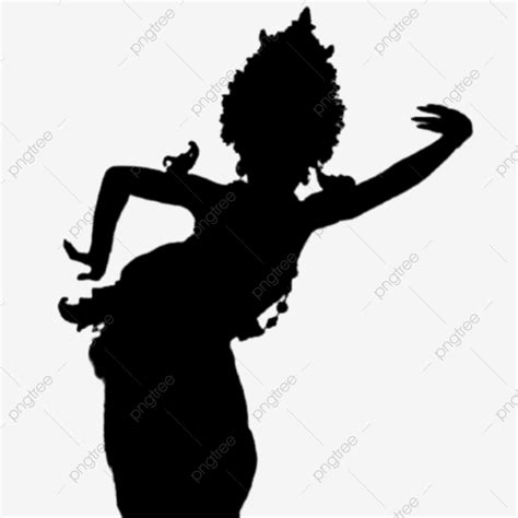 Balinese Silhouette PNG Images, Balinese Dance Silhoutte, Silhouette, Black, Bali PNG Image For ...