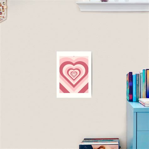 Pink Aesthetic Heart Poster For Sale By Ind3finite Redbubble