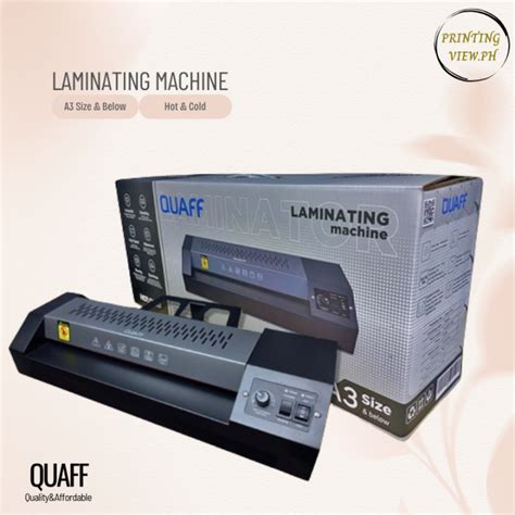 PRINTING VIEW QUAFF Metal Laminator Mm A Size Hot And Cold Laminating Machine And Paper