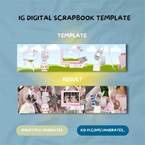 Coquette Instagram Digital Scrapbook Template In 2024 Scrapbook