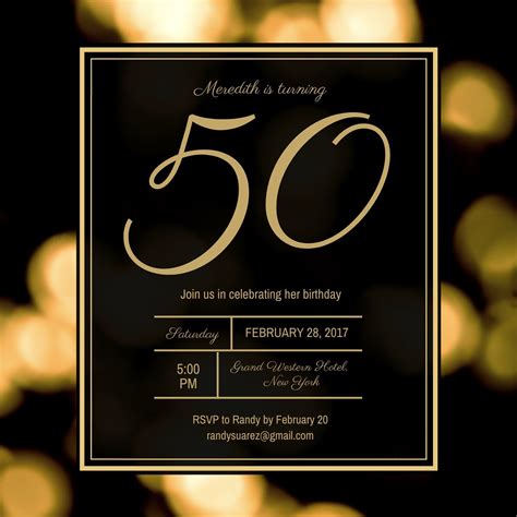 Planning The Perfect 50th Birthday Party Invitation