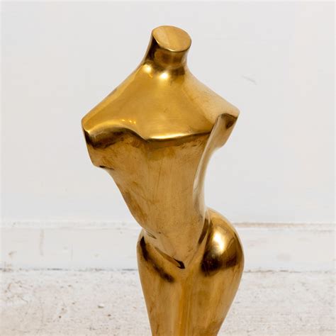 Large Mid Century Brass Nude Torso Sculpture In The Manner Of Jean Arp At Stdibs Leo Amino