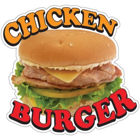 SignMission 16 In Decal Concession Stand Food Truck Sticker Chicken