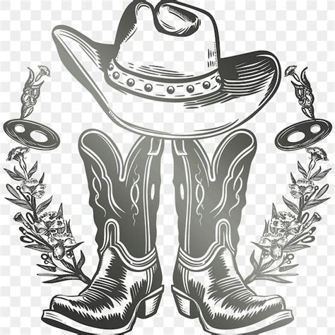 Cowboy Boot Outline PSD, 3,000+ High Quality Free PSD Templates for ...