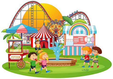 Outdoor Funfair Free Vector