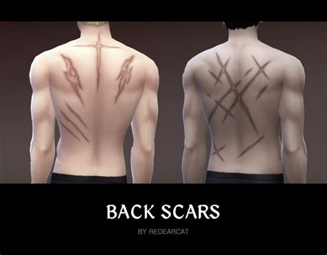 Back Scar In Sims Maxis Match Sims