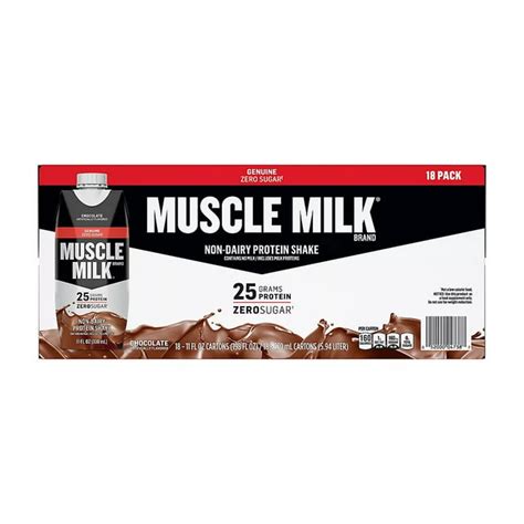 Genuine Muscle Milk Zero Sugar Protein Shake 20g In Chocolate Flavor