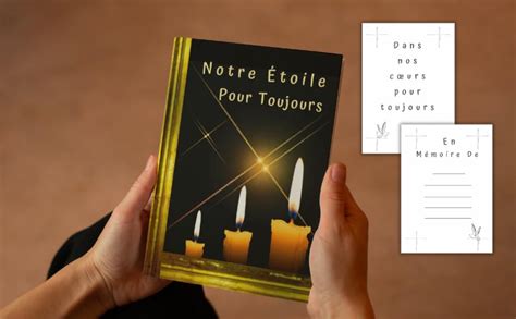 Notre Étoile Pour Toujours Livre d Or de Condoléances un registre de