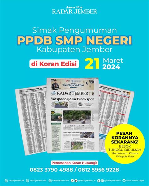 Pengumuman PPDB Jember 2024 Bisa Cek Disini - Radar Jember