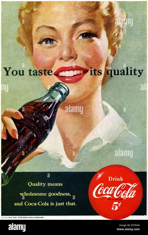 Coca Cola Advert 1950s Hi Res Stock Photography And Images Alamy