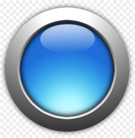 Blue Round Button PNG Image With Transparent Background TOPpng