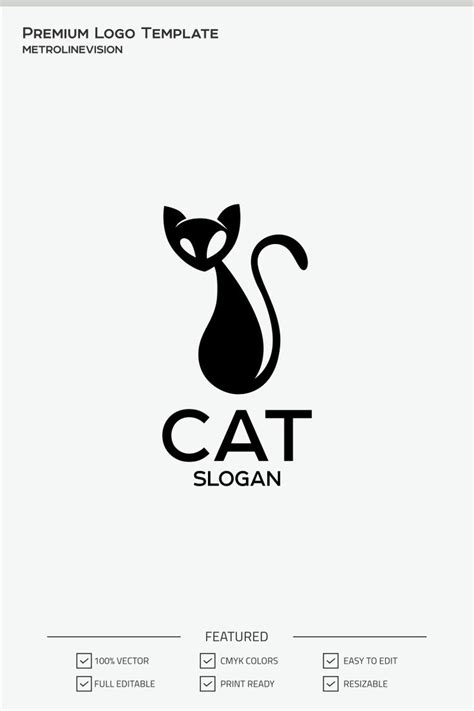 Cat Logo Template Cat Logo Template Logo Logo Templates Logo