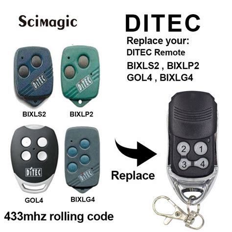 Ditec garage fjärrkontroll ditec bixls 2 bixlp 2 g Vicedeal