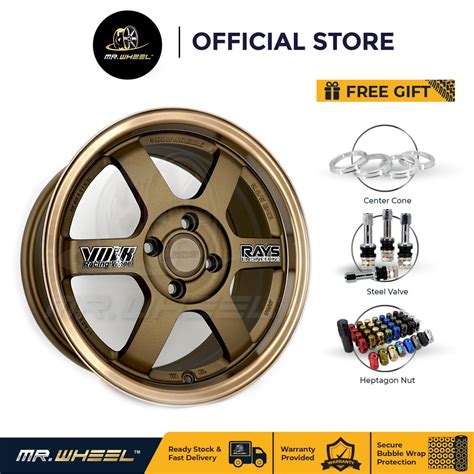 New Sport Rim Rays Volk Racing Te37 15 Inch 7j 4x100 Et38 Mr Wheel Myvi