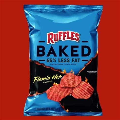 Baked Ruffles Flamin Hot Potato Crisps
