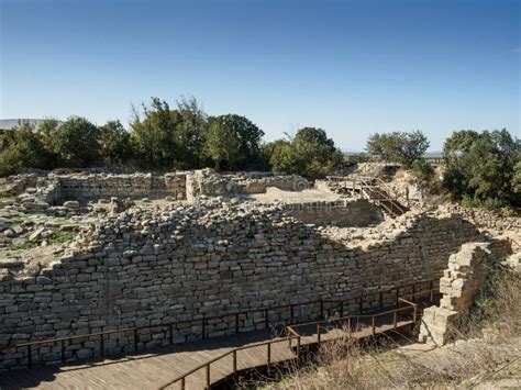 The Ancient Legendary City of Troy in Turkey Stock Image - Image of ...