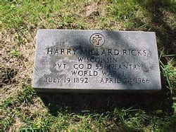 Harry Millard Ricks Memorial Find A Grave