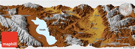 Physical Panoramic Map Of Midian
