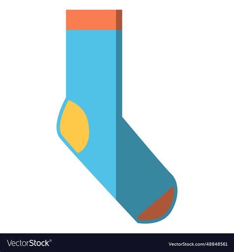 Flat Sock Clothing Royalty Free Vector Image Vectorstock