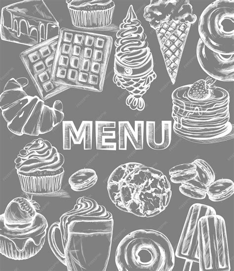 Premium Vector Sweets Menu Template