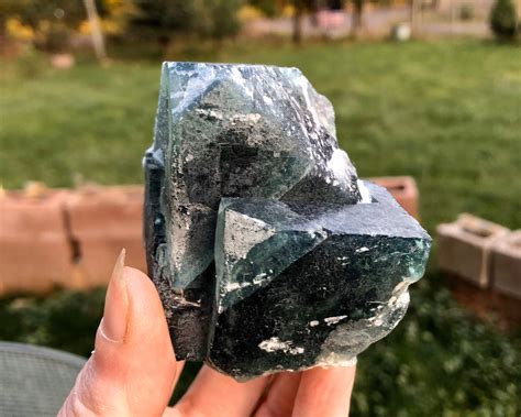 Green Cubic Fluorite Crystal Cluster Specimen