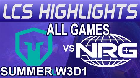 IMT Vs NRG ALL GAMES Highlights LCS Summer 2024 Highlights Immortals Vs