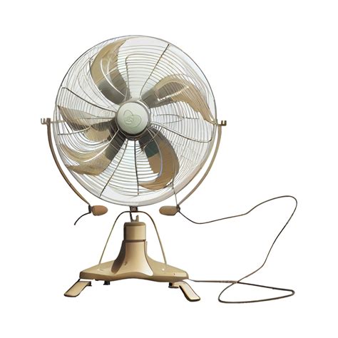 Ventilador Eléctrico De Verano Elegante Dorado PNG El Verano