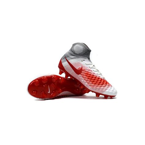 2017 Scarpe Da Calcio Nike Magista Obra II Fg Bianco Rosso