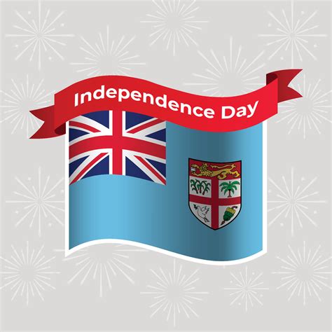 Fiji Wavy Flag Independence Day Banner Background 45837506 Vector Art ...