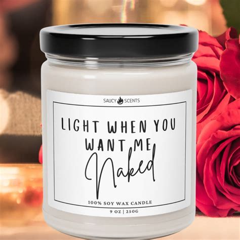 Light When You Want Me Naked Candle Funny Candle Gift For Him