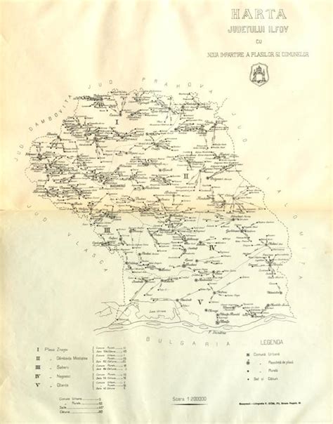 Harta Judeţului Ilfov 1903 Imago Romaniae