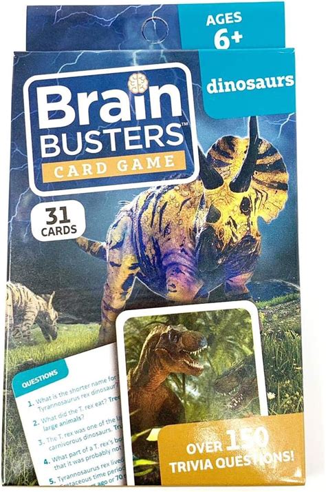 Brain Busters Juego de cartas con más de 150 preguntas de trivia