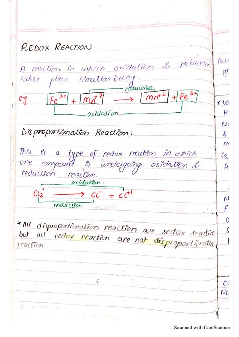 Solution Redox Reactions And Electrochemistry Full Notes Studypool