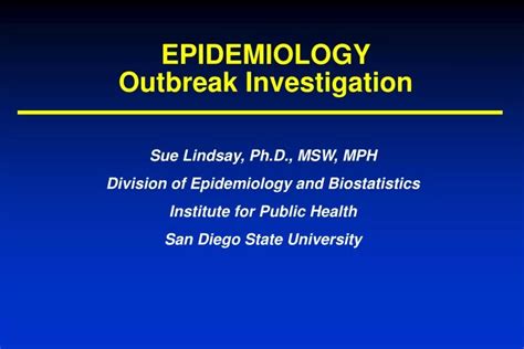 Ppt Epidemiology Outbreak Investigation Powerpoint Presentation Free