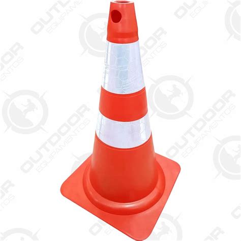 Cone De Sinaliza O R Gido Laranja Refletivo Cm Plastcor