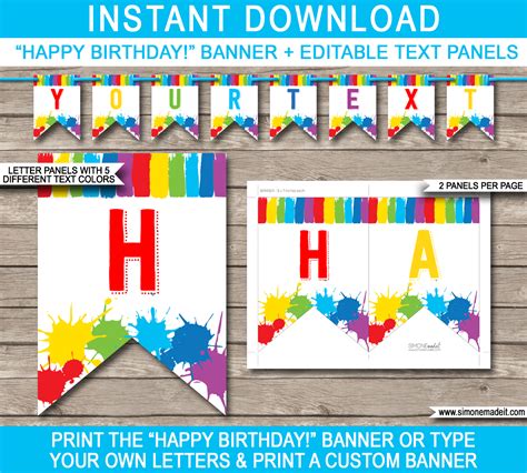 Free Happy Birthday Banner Templates Download - Professional Template ...