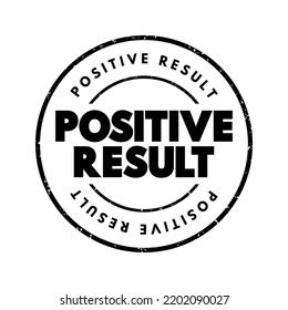 Positive Result Text Stamp Concept Background Stock Vector Royalty